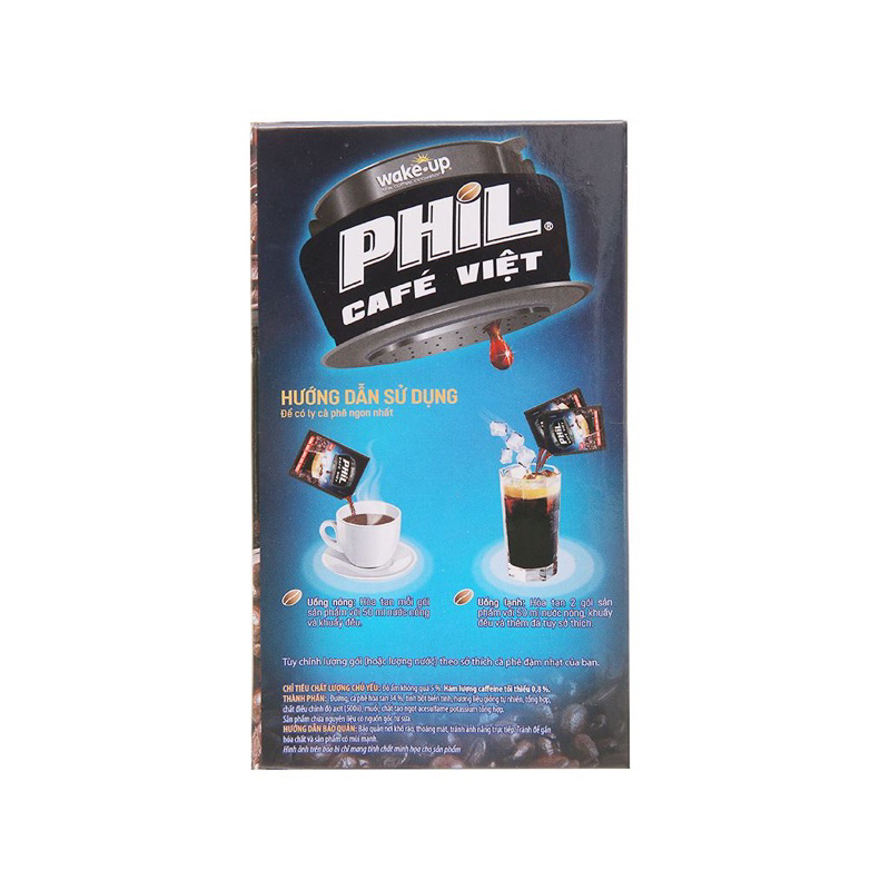 Cafe hòa tan 2in1 Wake-up Phil Cafe Việt