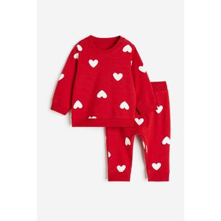 Set bộ quần áo nỉ bé gái H&M Auth