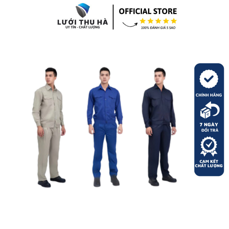 Bộ Đồ Công Nhân, Bộ Bảo Hộ Lao Động Đồng Phục BHLĐ Vải Kaki Mềm Mát