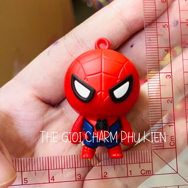 Jitbitz Siêu nhân 4D gắn dép sục dép crocs Bé Trai siêu ngầu, siêu đẹp kem nút gắn