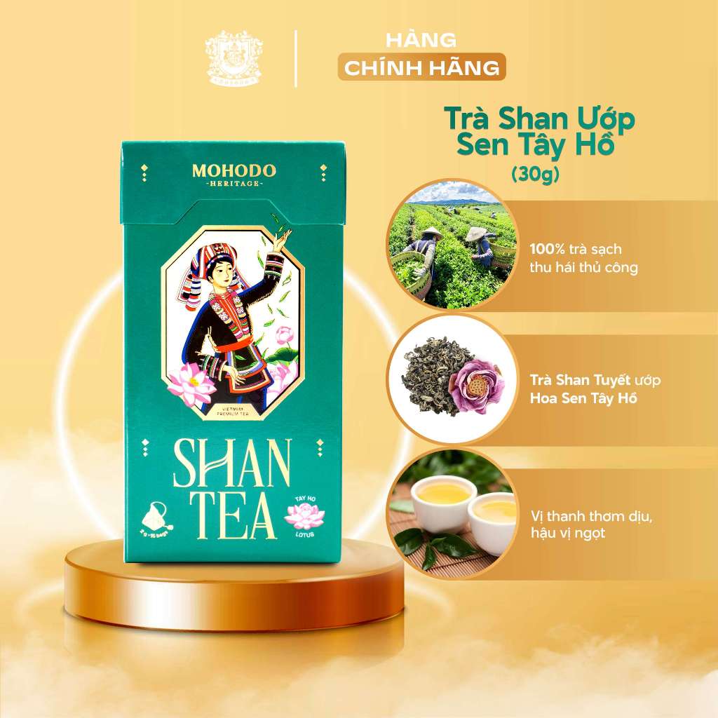 Trà túi lọc Shan Tea ướp Sen Tây Hồ 30g