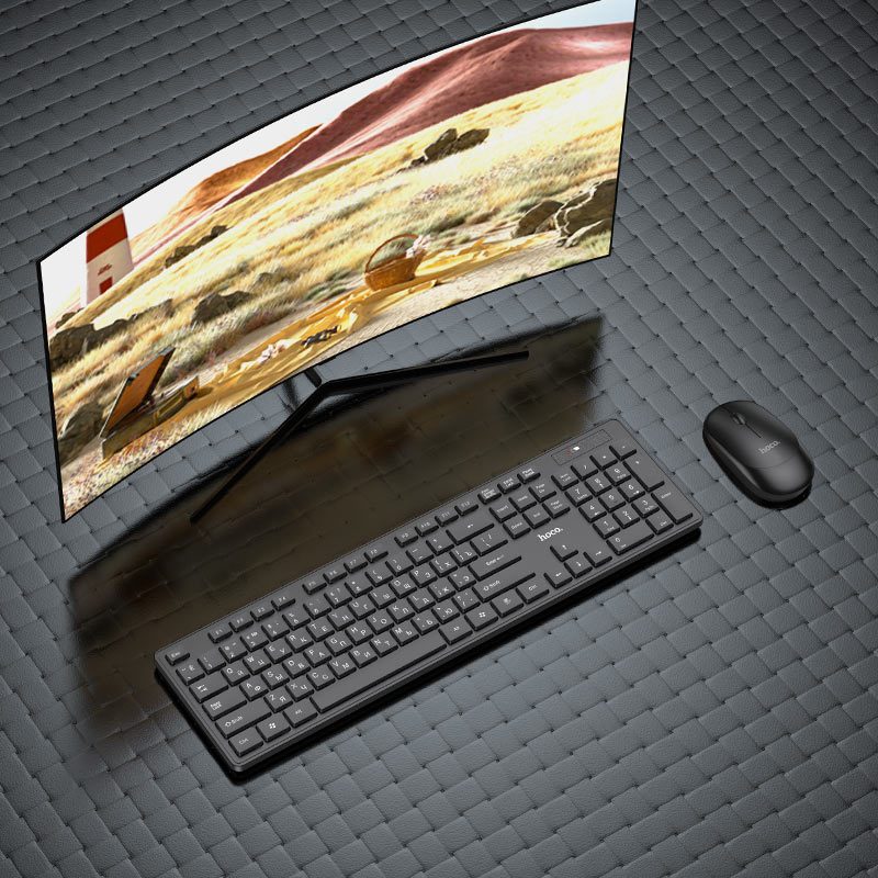 Bàn phím  + Chuột không dây Hoco GM17 wireless business membrane keyboard and mouse set - Hàng Chính Hãng