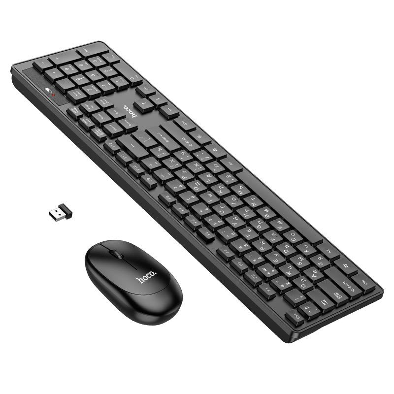 Bàn phím  + Chuột không dây Hoco GM17 wireless business membrane keyboard and mouse set - Hàng Chính Hãng
