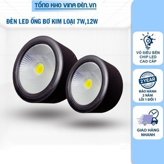 Đèn led ống bơ ốp trần hiện đại, tiết kiệm điện, 3 màu - 7w, 12w