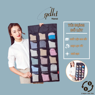 Túi đựng đồ lót lớn có móc treo 2 mặt 30 ngăn HUYTUAN3010