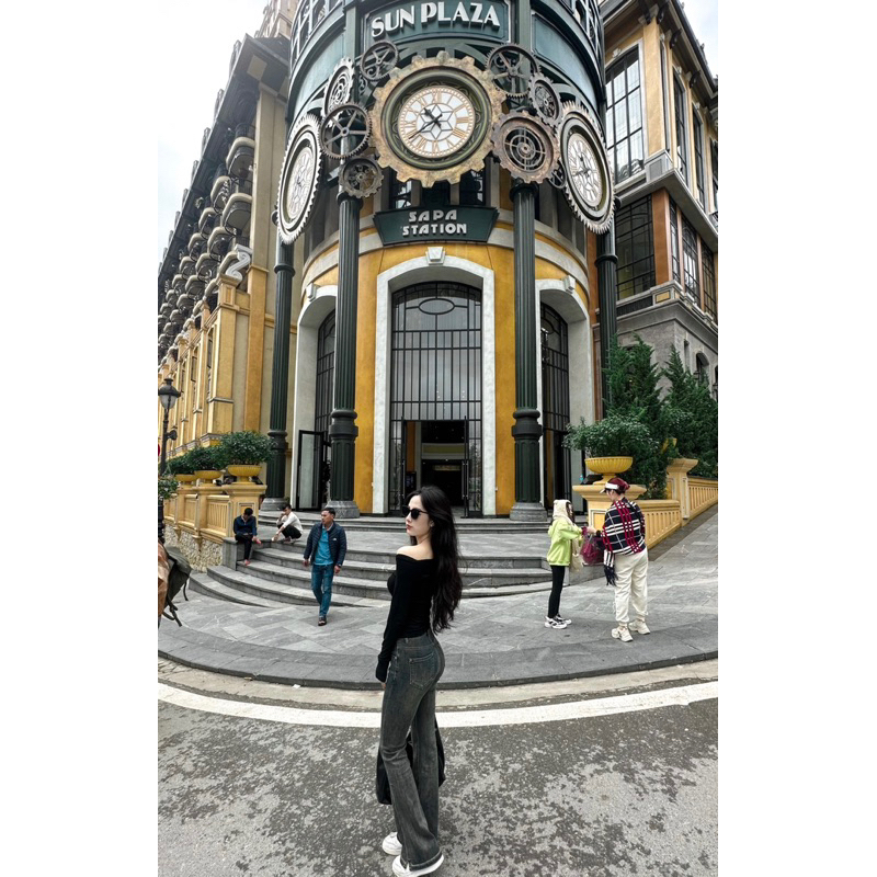 Quần bò loe hàng QC dài 100-103cm