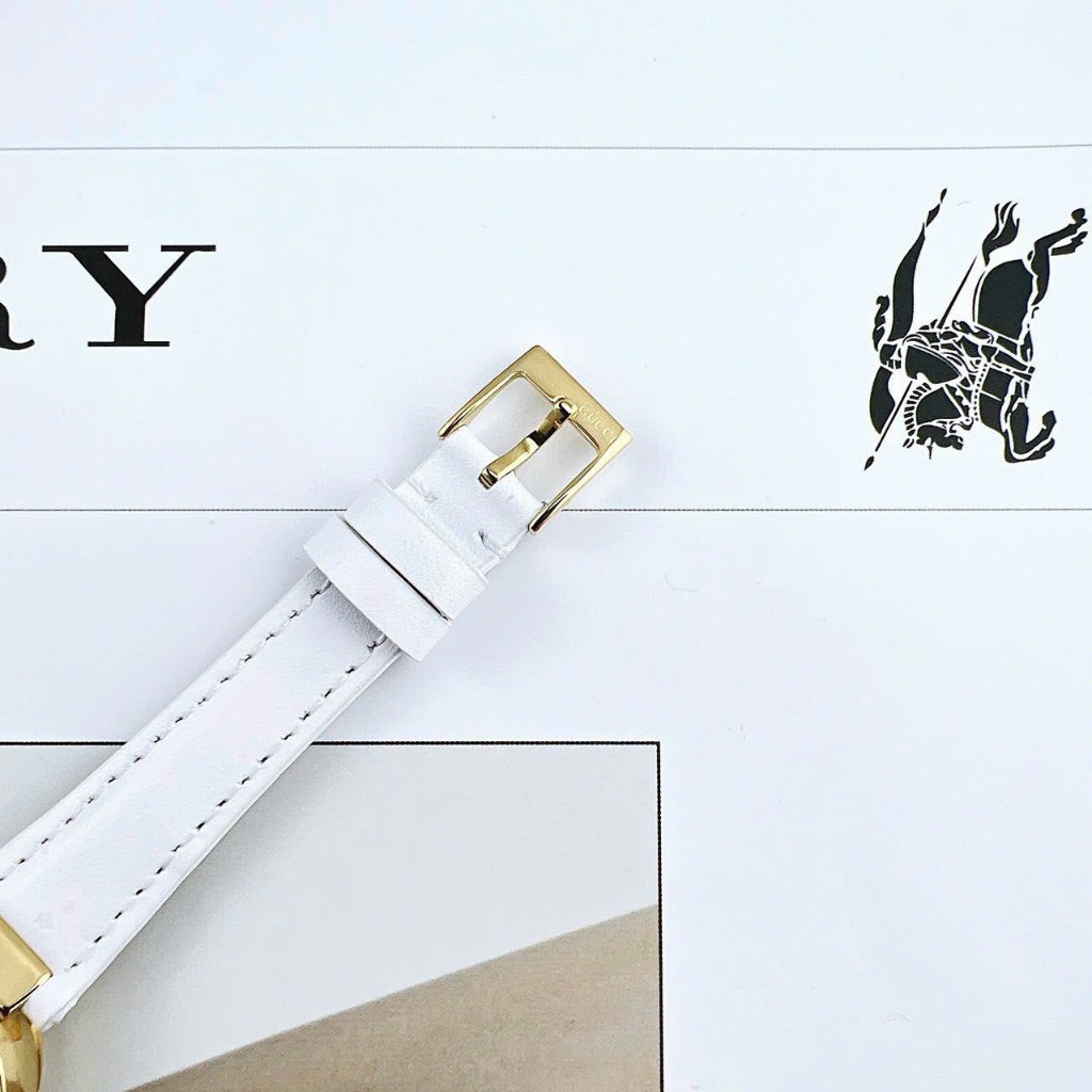 Đồng Hồ Nữ Gucci JAPAN WATCH Dây Da Cao Cấp Mặt Kính Đá Khoáng Chống Trầy Xước Màu Đen