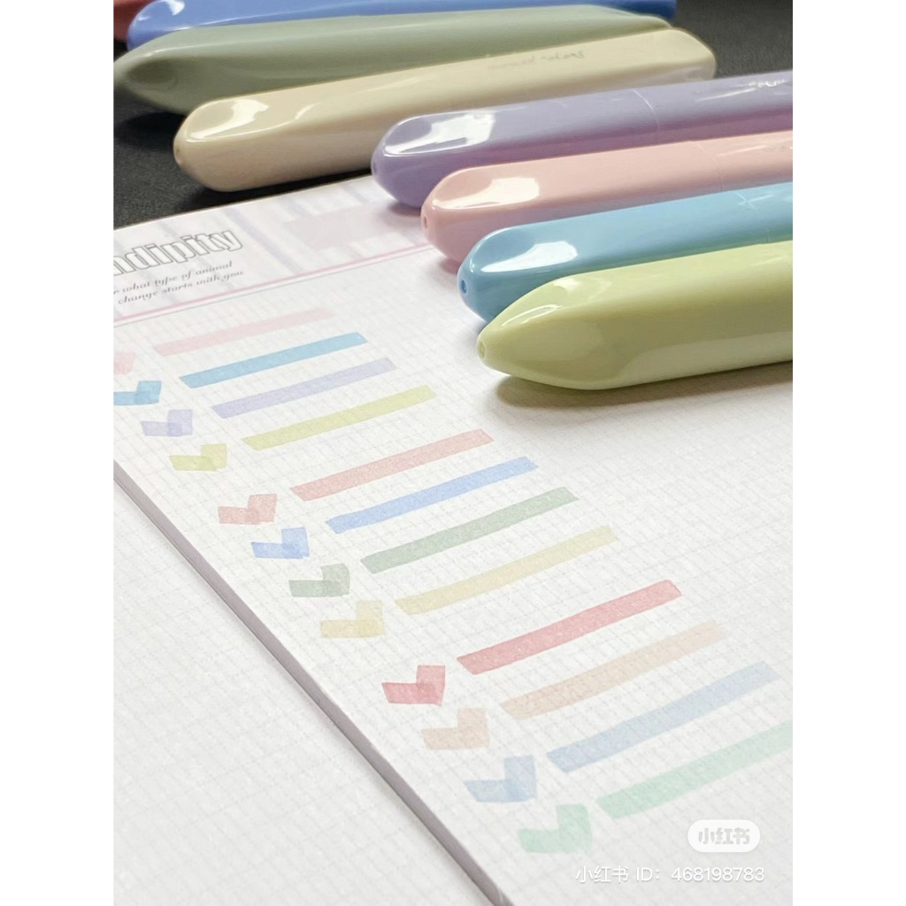 Set bộ 4 Bút Dạ Quang Highlight Đánh Dấu Bút Nhớ màu pastel Monet Colors
