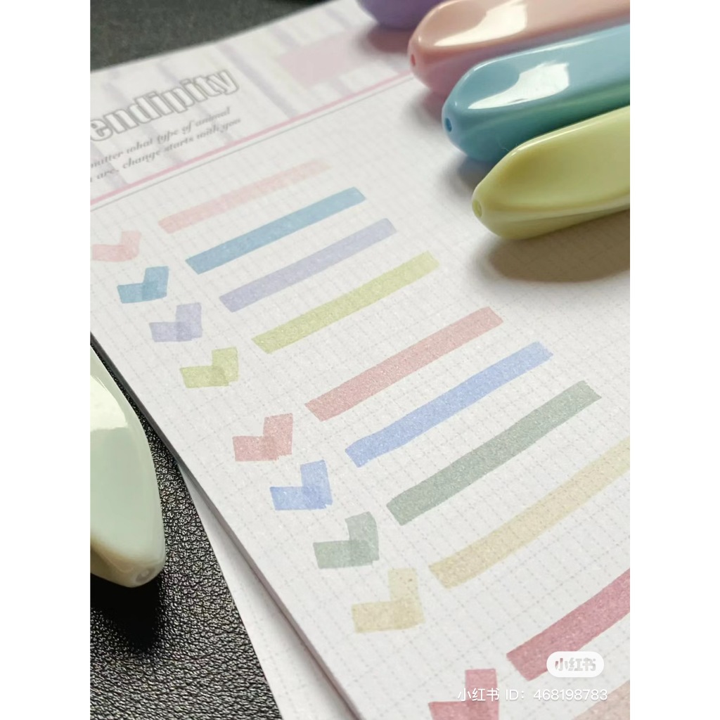 Set bộ 4 Bút Dạ Quang Highlight Đánh Dấu Bút Nhớ màu pastel Monet Colors