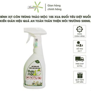  Bình xịt côn trùng Thảo Mộc 10s diệt muỗi kiến gián hiệu quả an toàn thân thiện môi trường 500ml 