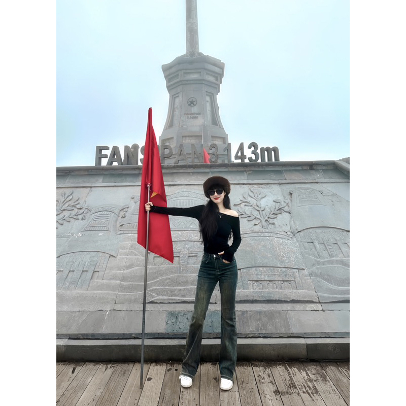 Quần bò loe hàng QC dài 100-103cm