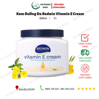 Kem dưỡng da  Redwin Vitamin E Cream  (300g)từ thiên nhiên , luôn ẩm mướt, mịn màng, phục hồi và bảo vệ làn da