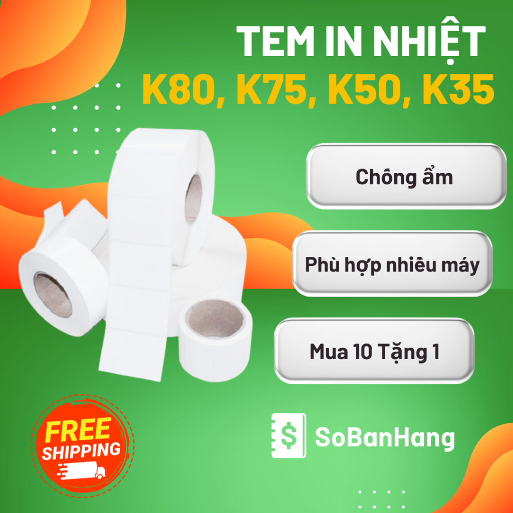 Giấy in Sổ Bán Hàng: Giấy in Tem - In Nhiệt Đa năng - In Đơn TMĐT - Đơn trà sữa