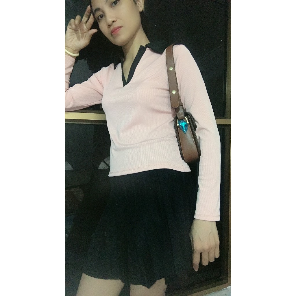 Áo Thun Tăm Dài Tay Co Giãn Thu Đông Cho Nữ