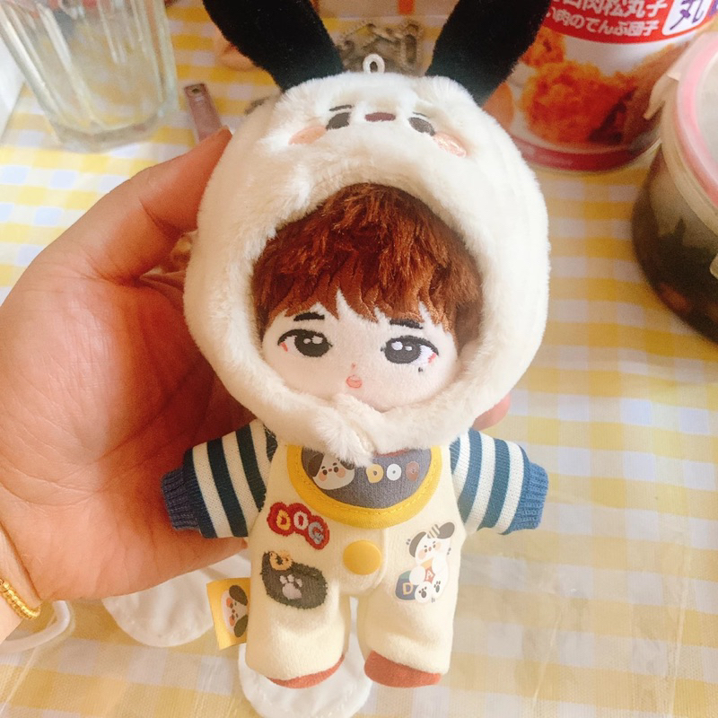 Outfit cho doll: set Bé con tập bò