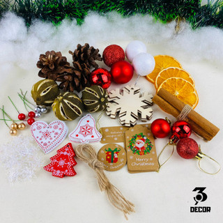 Cam quế phụ kiện trang trí cây thông noel trang trí giáng sinh trang trí vòng nguyệt quế 369 Decor