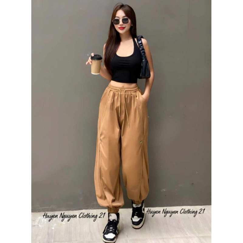 Jogger kaki hàn phong cách thể thao