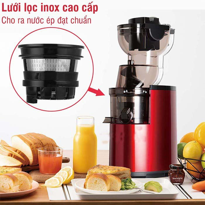 Máy Ép Chậm KAW K200 Công Suất 150W Ép Nguyên Quả, Kiệt Bã - Bảo Hành 12 Tháng