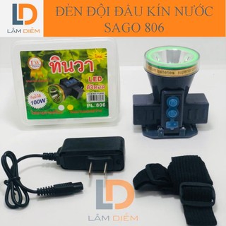 Đèn pin đội đầu 100w kín nước siêu sáng 3 chế độ sáng PL 806