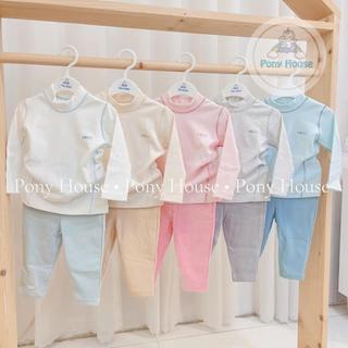 Bộ giữ nhiệt dài hrnee cổ 2cm chất dày dặn ấm cho bé trai bé gái size 6-9m đến 3-4y
