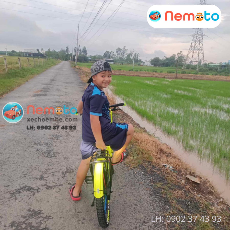 Xe Đạp Nam Size 20in cho Bé Trai, Có Giỏ - Mai