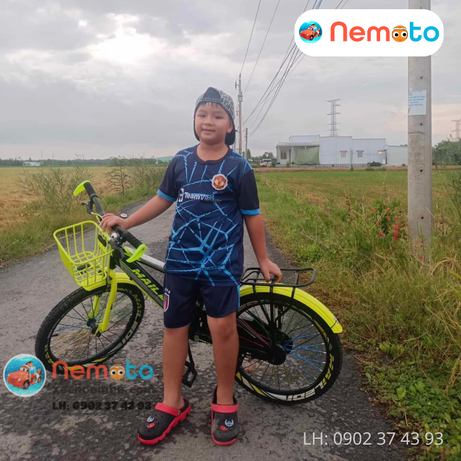 Xe Đạp Nam Size 20in cho Bé Trai, Có Giỏ - Mai