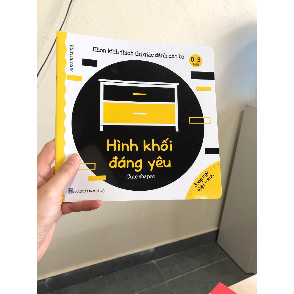 Sách - Combo 6 cuốn sách Ehon Song Ngữ Kích Thích Thị Giác Cho Bé 0-3 tuổi Black and White books