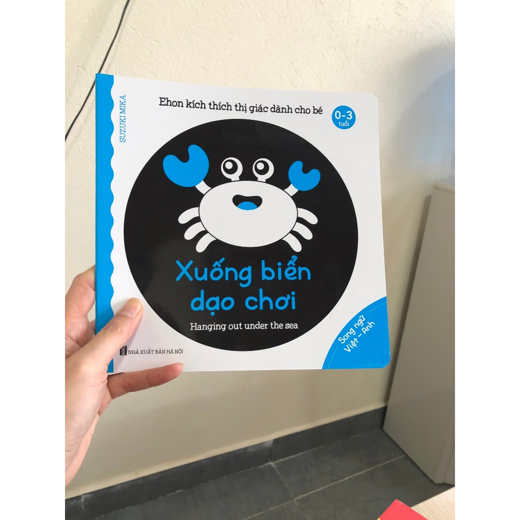 Sách - Combo 6 cuốn sách Ehon Song Ngữ Kích Thích Thị Giác Cho Bé 0-3 tuổi Black and White books