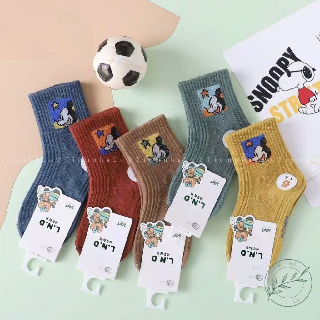 Set 5 Đôi Tất Vớ hình Gấu đáng yêu - Hình Thú Cho Bé - Tất Vớ Trẻ Em Siêu Cute(Ảnh chụp thật)