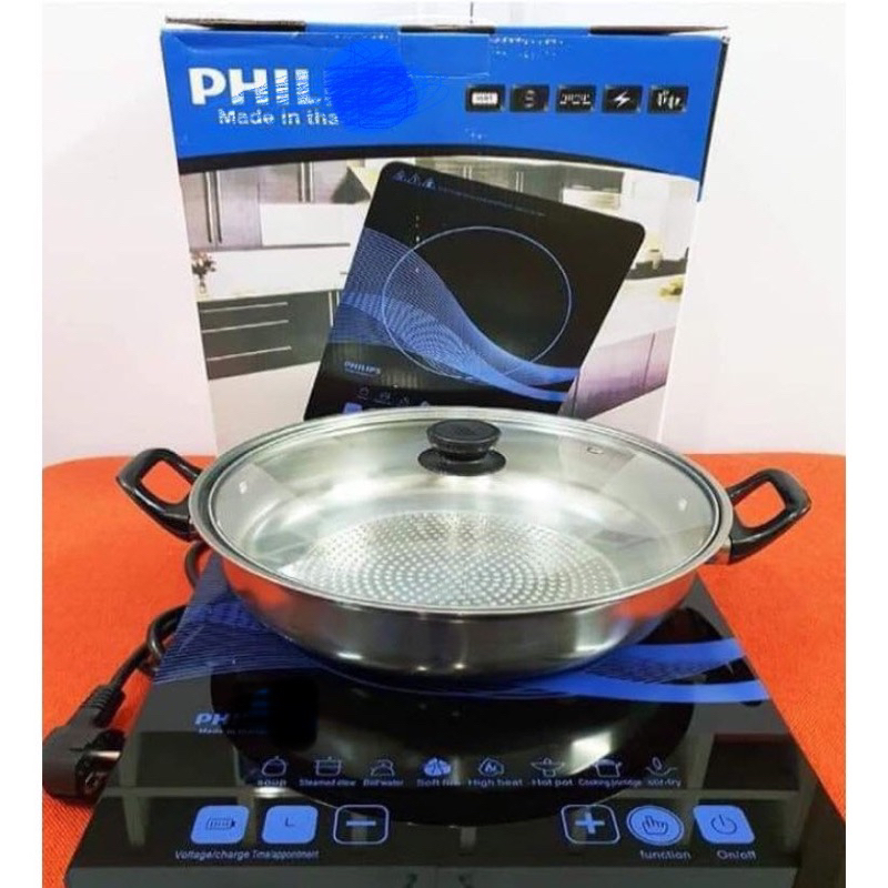 Bếp Từ Đơn PL Cảm Ứng Mặt Kính Cường Lực TẶNG KÈM NỒI, Công Suất 2200W, Có Chức Năng Hẹn Giờ, Truyền Nhiệt Tốt