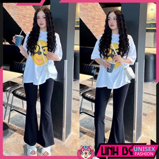 💖FREESHIP💖Set đồ bộ nữ mix quần ống loe nữ cạp cao quần thun gân len tăm cotton form rộng tay lửng co giãn đẹp