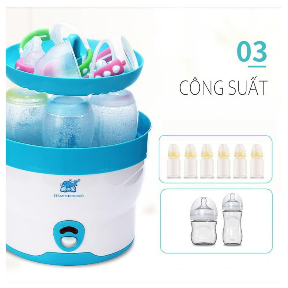 Máy tiệt trùng bình sữa cho bé, tiệt trùng và sấy khô, An toàn và tiện dụng cho Mẹ và Bé, bảo hành chính hãng 12 tháng