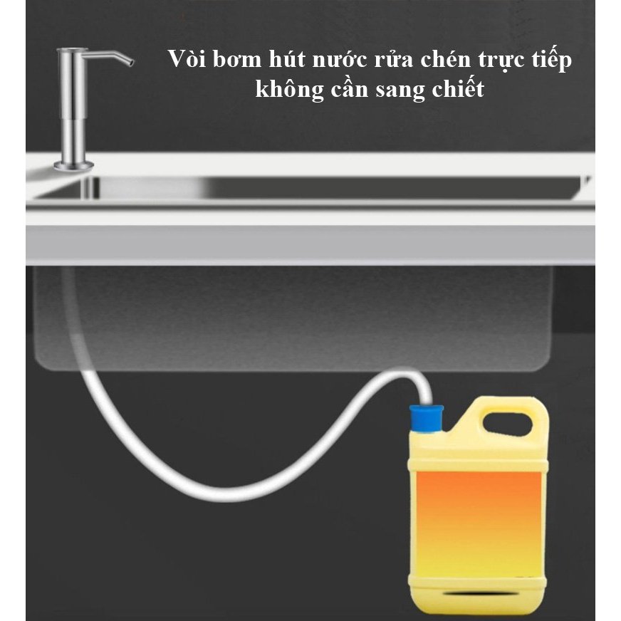 [Nâng cấp 2023]Vòi hút nước rửa chén RICHTREE, ống dẫn dài 1,2m, đầu dẫn cao hơn 12cm, dây hút có chì trọng lực.