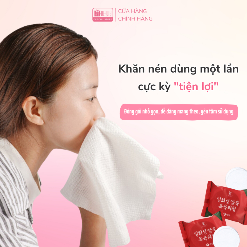 Khăn nén dạng viên hàng cao cấp dùng 1 lần gói 20 viên