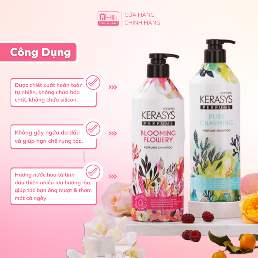 Dầu Gội Xả Cao Câp Hương Nước Hoa KERASYS Giúp Tóc Suôn Mượt , Làm Sạch Tóc Hương Thơm Dịu Nhẹ 600ml