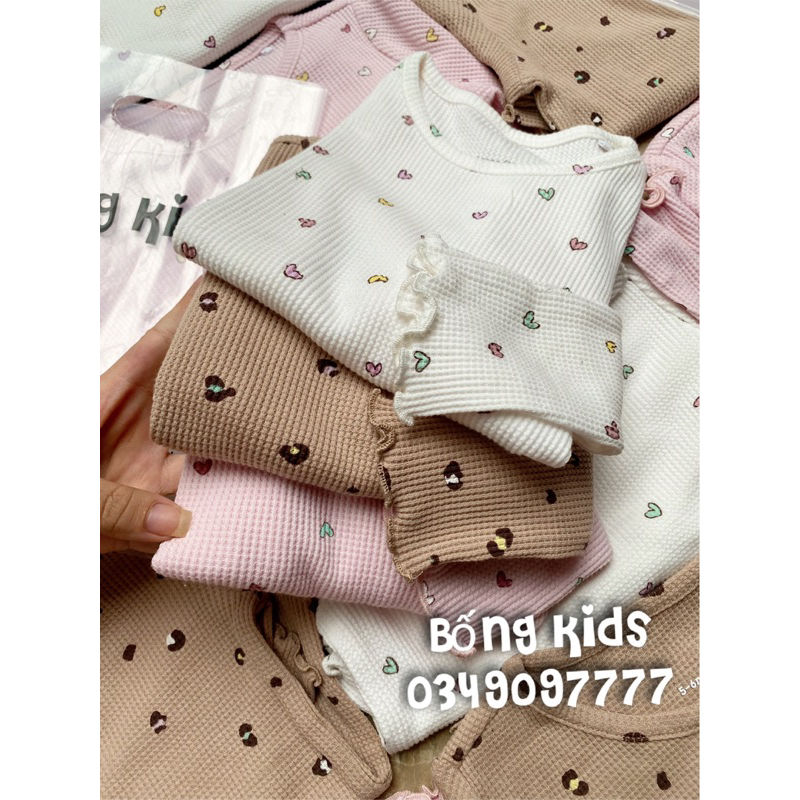 Áo Thu Bé Gái Thun Gân In Hình Gê