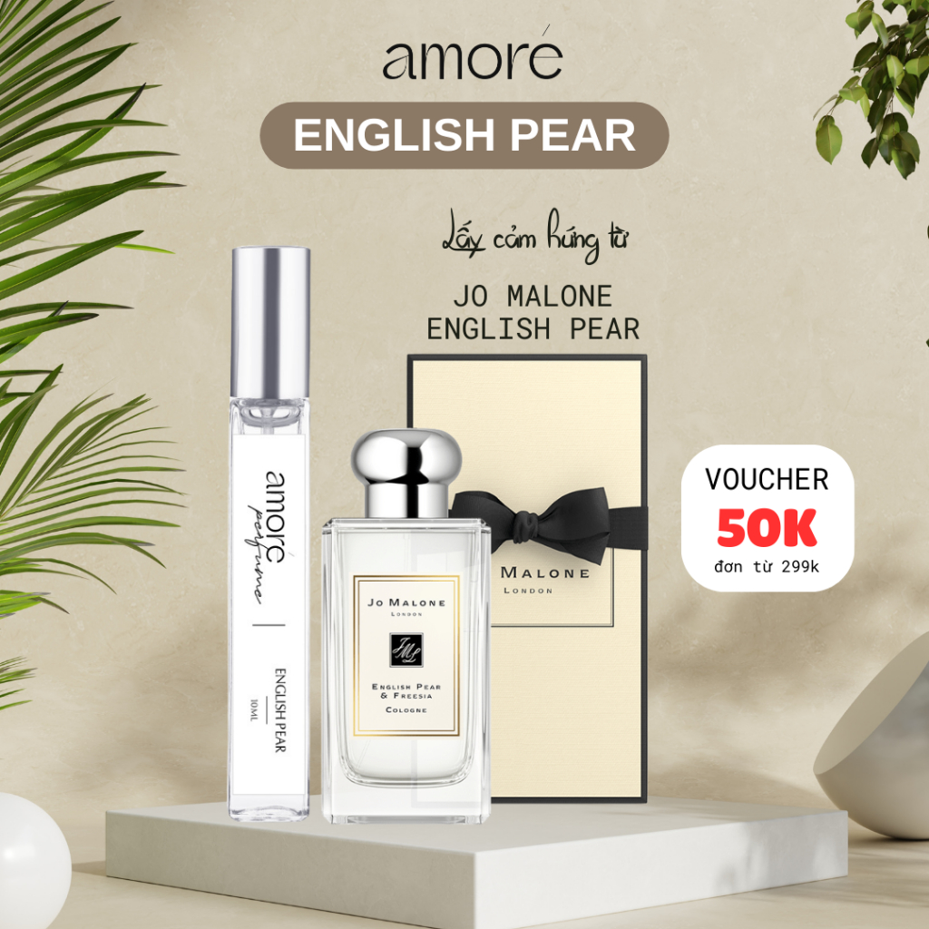 Tinh Dầu Nước Hoa Nữ Amore English Pear Hương Trái Lê Anh, Nữ Tính, Mát Mẻ - Dung Tích 10Ml Dạng Xịt