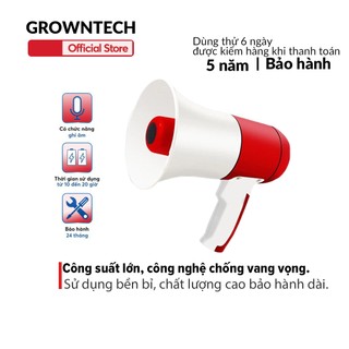 Loa Phóng Thanh 25W GrownTech nghe nhạc công suất lớn chức năng ghi âm Megaphone cầm tay, ghi âm pin chuẩn