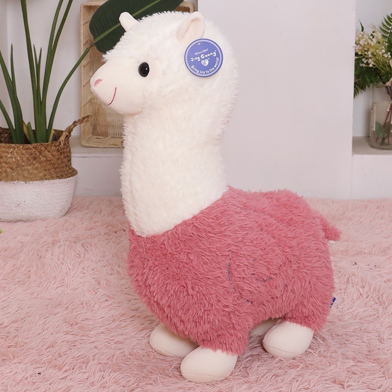 GẤU BÔNG LẠC ĐÀ ALPACA DỄ THƯƠNG MÀU TRẮNG ĐỎ HỒNG KÍCH THƯỚC TỪ 26-56cm