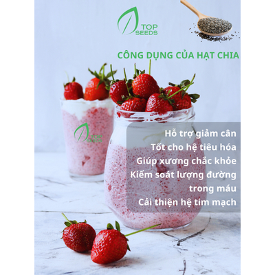 Hạt Chia Úc Black Bag hữu cơ, độ tinh khiết cao, tác dụng giảm cân, bổ sung omega-3 500g