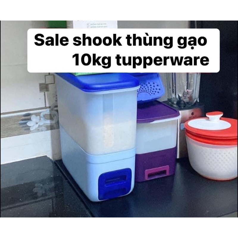 Thùng gạo Rice Smart Junior 5kg - Rice Smart 10kg Tupperware chính hãng hạn chế ẩm mốc mối mọt gạo chính hãng
