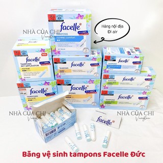 [CHE TÊN] Băng vệ sinh tampons Facelle Đức tiện lợi
