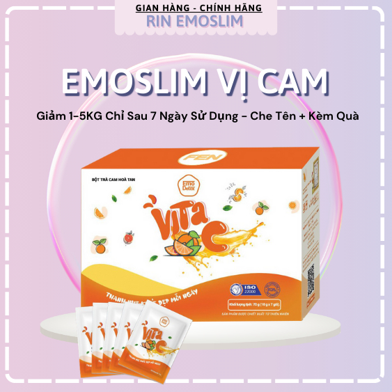 Trà Giảm Cân Detox Vị Cam Hàng Chính Hãng/Giảm Mỡ Bụng/Giam can an toan - Tặng kèm chai pha