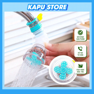 Đầu vòi tăng áp xoay 360 độ xịt rửa bát rửa chén tiết kiệm nước tiện lợi có khóa cổ dê cánh quạt Kapu