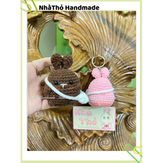 Móc khoá len thỏ đeo túi, móc khoá len thỏ🐰