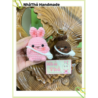 Móc khoá len thỏ đeo túi, móc khoá len thỏ🐰