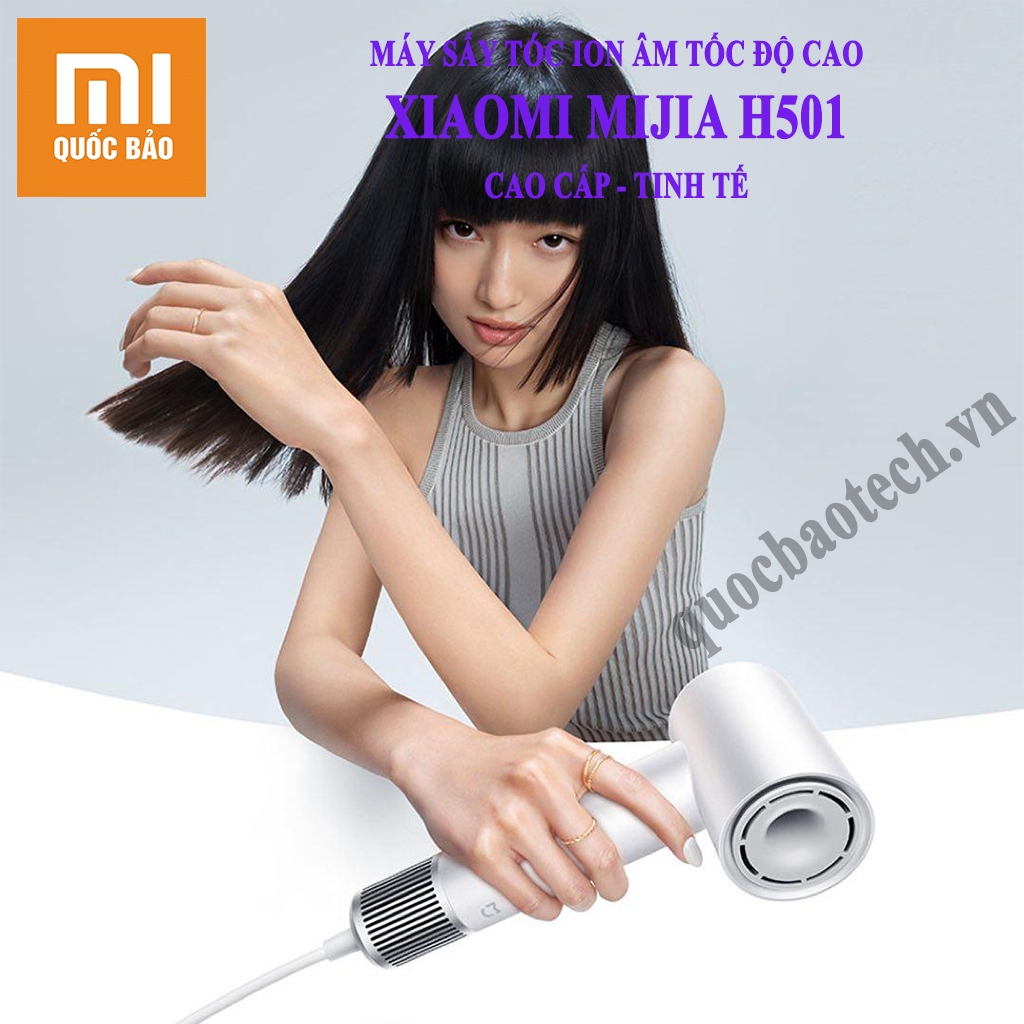 Máy sấy tốc Ion âm Xiaomi Mijia H501- động cơ không chổi than, tốc độ cao- 4 chế độ sấy- 2 cấp tốc độ