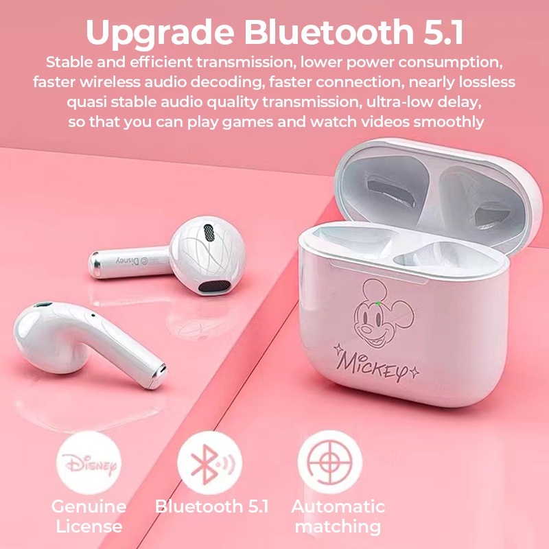 Disney Pro4 Tai Nghe Không Dây Bluetooth 5.3 TWS PRO4 Mini Tai Nghe âm nhạc HIFI có micrô FX-951B