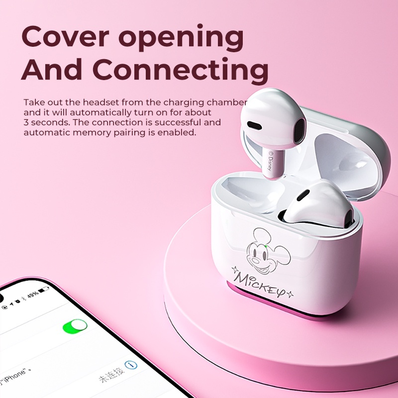 Disney Pro4 Tai Nghe Không Dây Bluetooth 5.3 TWS PRO4 Mini Tai Nghe âm nhạc HIFI có micrô FX-951B