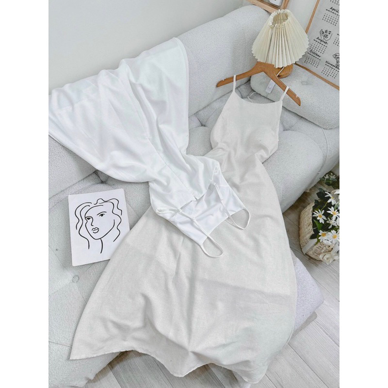 ĐẦM MIDI YẾM LINEN 2M